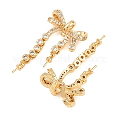 Brass Micro Pave Cubic Zirconia Peg Bails&nbsp;CU-CBA8264-04G
