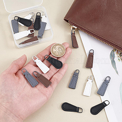 20Pcs 4 Colors PU Leather Replacement Zipper Pull Tabs&nbsp;FIND-PH0025-12A