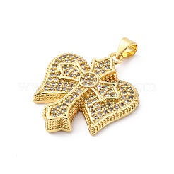 Brass Micro Pave Cubic Zirconia Pendants&nbsp;KK-S510-02G
