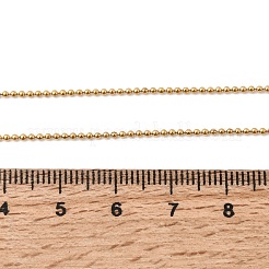 1.2mm ユニセックス 304ステンレススチール製ボールチェーンネックレス  調節可能なスライダーネックレス  ゴールドカラー  20.08インチ（51cm）&nbsp;NJEW-P356-14G