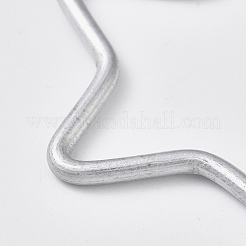 アイアン製フレームコネクター  スター  羽作りのDIY織ネット/ウェブ用  プラチナ  48x50x2.7mm&nbsp;IFIN-WH0051-45C