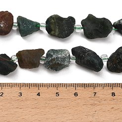 天然石インディアン瑪瑙ビーズ連売り  生のラフ  ナゲット  シードビーズで  13~23x12~16x6~13mm  穴：1mm  約11~13個/連  7.44''（18.9cm）〜7.99''（20.3cm）&nbsp;GG-CBA0B77-A10-03