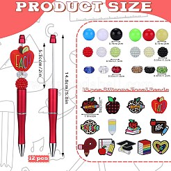 Teacher's Day Theme DIY Silicone Beadable Pen Making Kit&nbsp;DIY-SZ0010-06