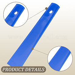 PPプラスチック接着剤スクレーパー12個  壁紙スクレーパー DIYツール 塗装用品  ブルー  117x20x3.5mm  穴：7mm&nbsp;AJEW-CN0006-46A