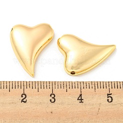 真鍮チャーム  カドミウムフリー＆ニッケルフリー＆鉛フリー  ハート  18KGP本金メッキ  20.5x16x4.5mm  穴：1.5mm&nbsp;KK-Q809-23G