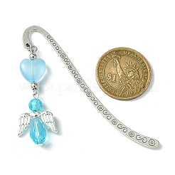 Glass Bead Heart Angel Bookmarks&nbsp;AJEW-JK00276-02