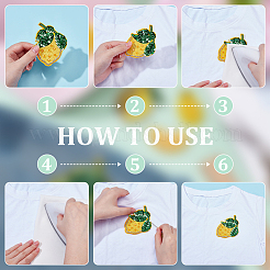 5Pcs 5 Styles Computerized Embroidery Cloth Iron on/Sew on Patches&nbsp;PATC-WR0001-29