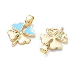 Brass with Enamel Pendants&nbsp;KK-CBAD872-17G