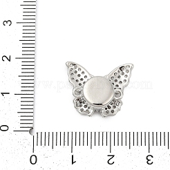 Brass Micro Pave Clear Cubic Zirconia Magnetic Clasps&nbsp;KK-C066-13P