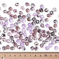 ファイアポリッシュチェコガラスビーズ  多面カット  アナナス属  パープル  7.5~8x8mm  穴：1.2mm  約120個/袋&nbsp;LAMP-O017-151-V1M8