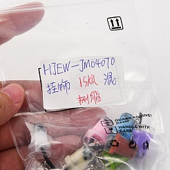 アクリル製の月のペンダント装飾  合金の留め金付き  ミックスカラー  33.5mm&nbsp;HJEW-JM04069