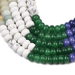 Natural Flower Amazonite & Dyed White Jade & Tiger Eye & Howlite & Quartz Crystal & Synthetic Turquoise Beads Strands&nbsp;G-Z135-C06
