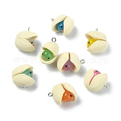 40Pcs 8 Colors Luminous Resin Pendants&nbsp;RESI-CJ0004-58