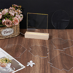 25Pcs 5 Styles Transparency Acrylic Board&nbsp;DIY-OC0015-84
