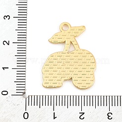 ハロウィンテーマアロイエナメルペンダント  スカルチェリーチャーム  ゴールドカラー  25.5x20x1.5mm  穴：2.2mm&nbsp;ENAM-N056-225H-G