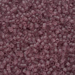 MIYUKIデリカビーズ  シリンダー  日本製シードビーズ  11/0  (db0765) マットトランスペアレントスモーキーアメジスト  1.3x1.6mm  穴：0.8mm  約2000PCS /ボトル  10 G /ボトル&nbsp;SEED-JP0008-DB0765