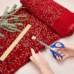 Stretch Sequin Polyester Fabric&nbsp;DIY-WH0502-50B