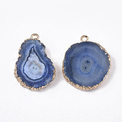 Natural Druzy Agate Pendants&nbsp;G-N325-04B