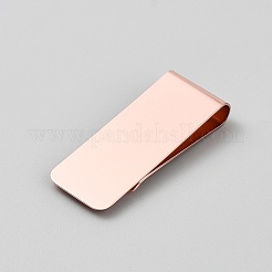 ステンレス鋼のマネークリップ  長方形  ローズゴールド  52.5x20x8mm&nbsp;AJEW-WH20020-220RG