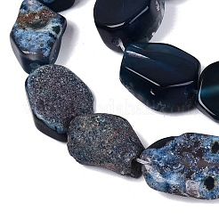 Dyed Natural Agate Beads Strands&nbsp;G-Q606-23E-02