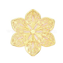 アイアンフィリグリー会員リンク  エッチングされた金属装飾  花  ゴールドカラー  59.5x52.5x3mm&nbsp;IFIN-N011-02G