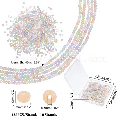 10 Strands Opaque Glass Beads Strands&nbsp;GLAA-FH0001-38