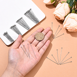 300Pcs 304 Stainless Steel Eye Pins&nbsp;STAS-YW0003-12A