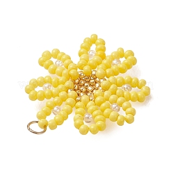 Glass Seed Beaded Pendants&nbsp;PALLOY-MZ01359-02