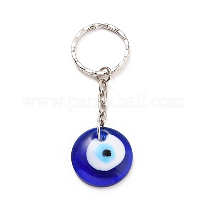 Evil Eye Lampwork Keychain&nbsp;KEYC-JKC00228-01-1
