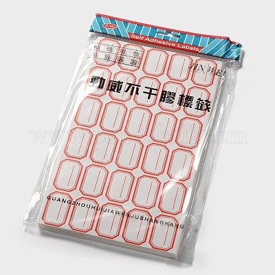 ラベルシールステッカー  レッド  29x45mm  30PCS /紙  紙：272x169mm  48paper /袋&nbsp;TOOL-N003-05-1