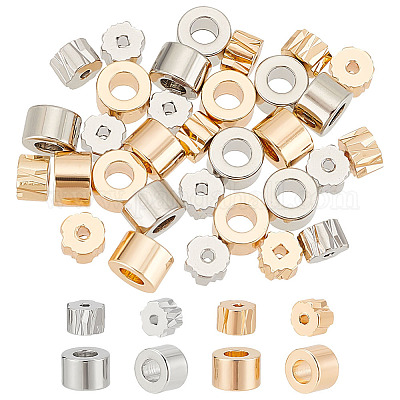 32Pcs 4 Styles Brass Beads&nbsp;KK-BC0012-34-1