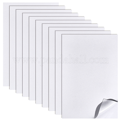EVAスポンジペーパー  長方形  粘着剤付き  ホワイト  300x200x1.8 MMK  10個/袋&nbsp;DIY-WH0816-007-1