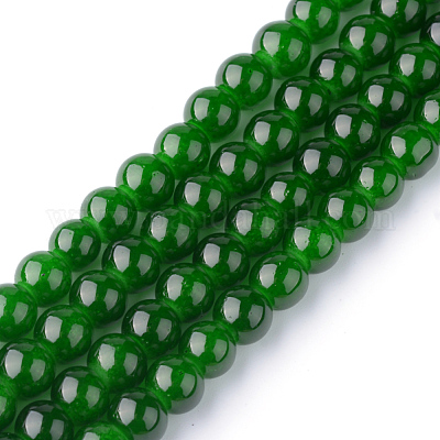 Imitation Jade Glass Beads Strands&nbsp;DGLA-S076-8mm-15-1