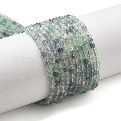Natural Fluorite Beads Strands&nbsp;G-F509-38-3mm-1