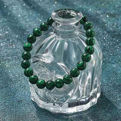 Synthetic Malachite(Dyed) Bead Stretch Bracelets&nbsp;BJEW-K212-B-031-1