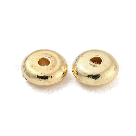 Ccbプラスチックスペーサービーズ  フラットラウンド  ゴールドカラー  5x2mm  穴：1.2mm&nbsp;CCB-L014-02C-G-1