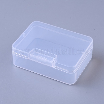プラスチックビーズ収納ケース  収納ボックス  長方形  透明  6.85x5.1x2.4cm&nbsp;CON-WH0068-46A-1