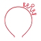 Luminous Plastic Headbands, Crown, Red, 140x120mm