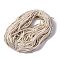 Polyester Cord, Twisted Cord, White, 5mm, about 97~100m/bundle
