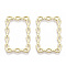 Alloy Pendants, Rectangle Charm, Golden, 36.5x24mm