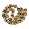 Handmade Lampwork Beads Strands, Fish with Evil Eye Pattern, Peru, 19~20x12.5x9mm, Hole: 0.8mm, about 25pcs/strand, 18.90 inch(48cm)