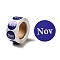 Paper Sticker Rolls, Round Dot Decals for DIY Scrapbooking, Craft, Dark Blue, 25mm, about 500pcs/roll