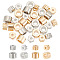 32Pcs 4 Styles Brass Beads, Column, Mixed Color, 5~6x3~4mm, Hole: 1~2.5mm, 8pcs/style
