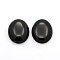 Natural Gemstone Cabochons, Oval, Black Agate, 30x22x6~8mm