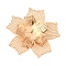 Brass Bead Caps, Flower, Golden, 23x24.5x3mm, Hole: 1mm