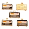Alloy Enamel Pendants, Golden, Radio, 15x20mm, Hole: 2mm