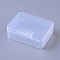 Plastic Bead Containers, Storage Box, Rectangle, Clear, 6.85x5.1x2.4cm