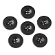 樹脂ボタン  染め  フラットラウンド  ブラック  23x3mm&nbsp;RESI-D033-23mm-02-1