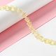 透明なガラスビーズ連  スター  きいろ  8~8.5x8~8.5x3.5~4mm  穴：1mm  約50個/連  14.25~15.35インチ（36.2~39cm）&nbsp;GLAA-F112-02D-2