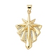 Brass Micro Pave Cubic Zirconia Pendants&nbsp;KK-P293-24A-G-1